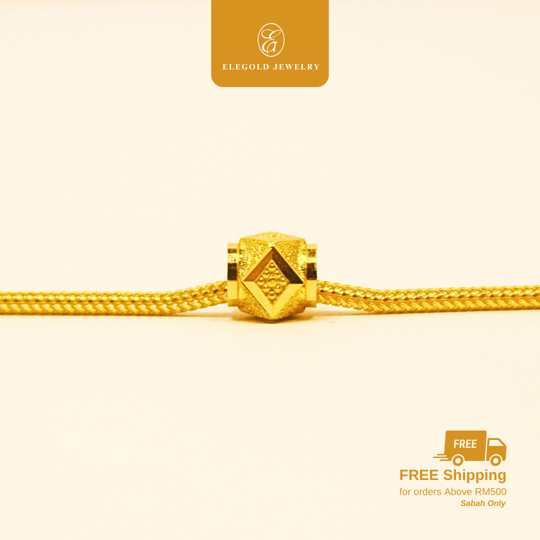 916 Lantern Beads Gold Loket Charm Bajet | Elegold - 20NMH