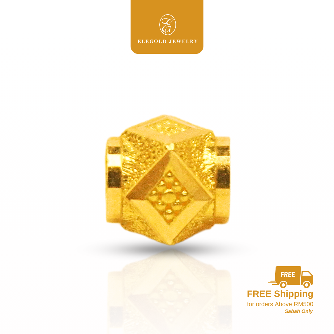 916 Lantern Beads Gold Loket Charm Bajet | Elegold - 20NMH