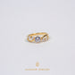 Elegold Intertwined CZ Stone Gold Ring