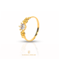 Elegold Fashion CZ Stone Gold Ring