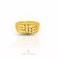 Elegold Shiny Zig-Zag Prosperity 916 Gold Ring - 20P56