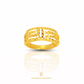 Elegold Shiny Zig-Zag Prosperity 916 Gold Ring - 20P56