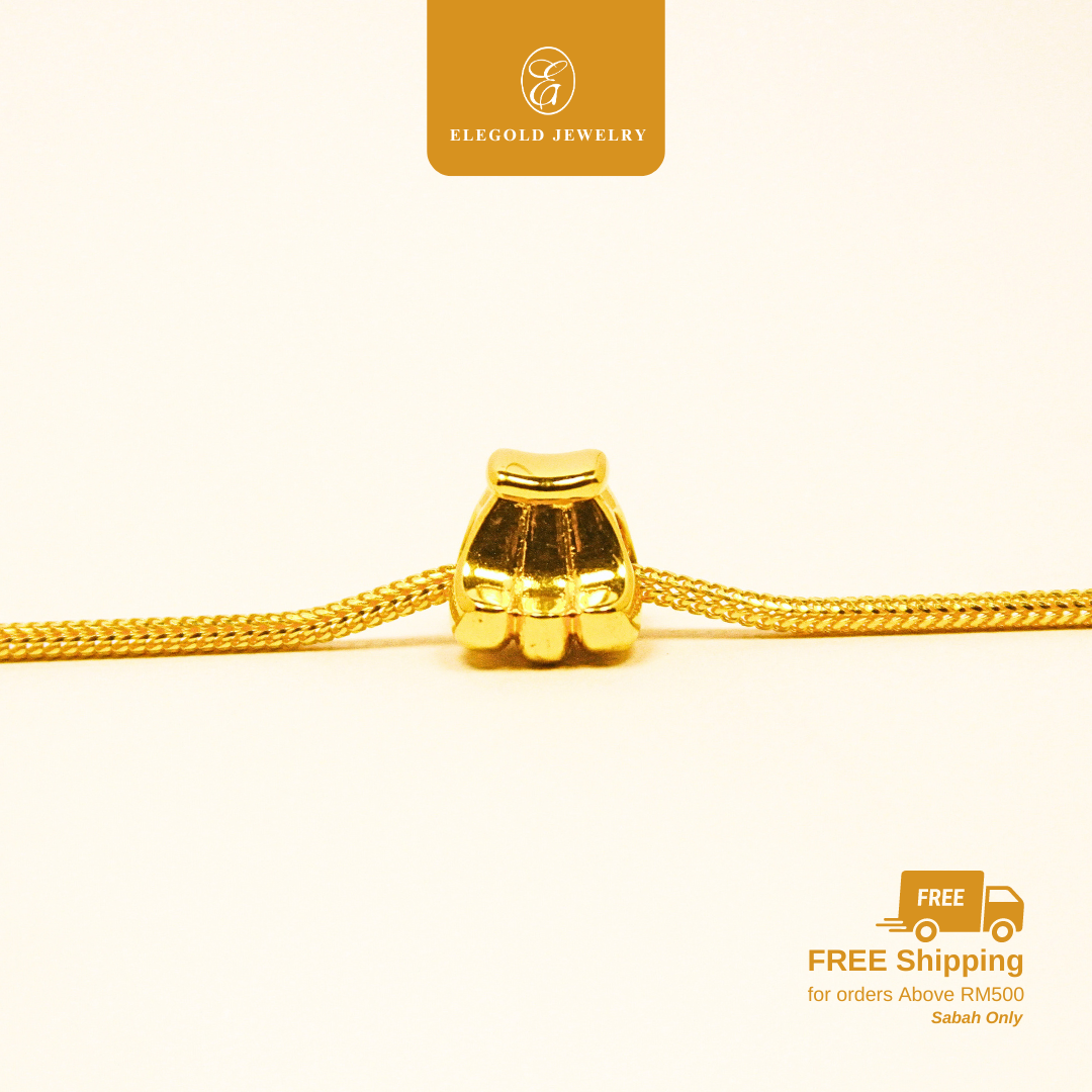 916 SeaShell Gold Loket Charm Bajet | Elegold - 20P9Y