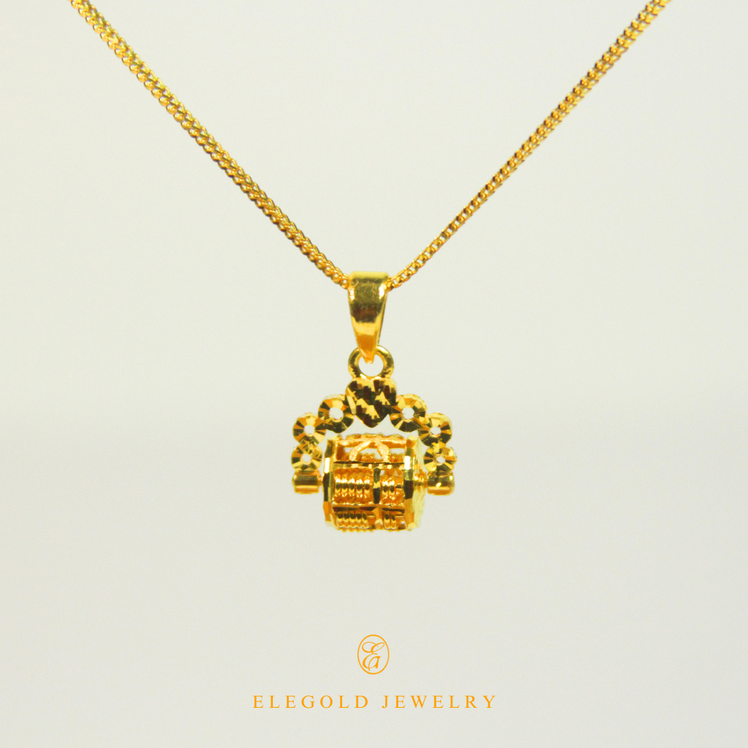 916 Gold Abascus Pendant - 20PPJ