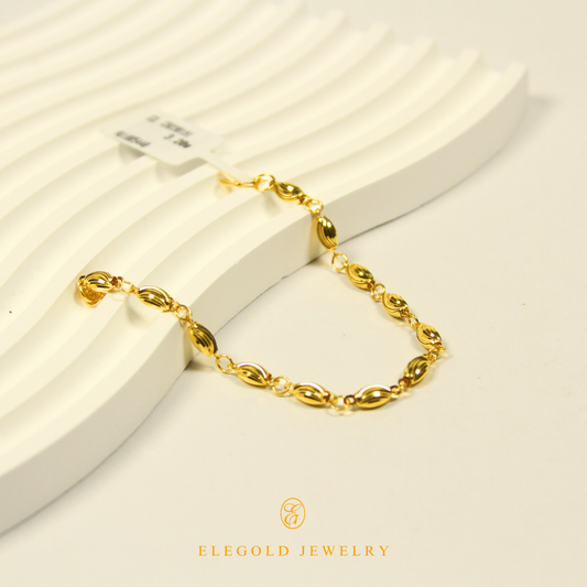 Elegold Shell 916 Gold Bracelet