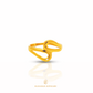 Elegold Simple Twisted Minimalistic 916 Gold Ring - 20Q2T