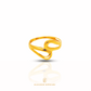 Elegold Simple Twisted Minimalistic 916 Gold Ring - 20Q2T