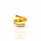 Elegold Twisted Layer Diamond Cut High Polish 916 Gold Ring - 20Q2U