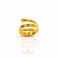 Elegold Twisted Layer Diamond Cut High Polish 916 Gold Ring - 20Q2U