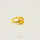 ELEGOLD 916 Love Shiny Cutting Gold Ring