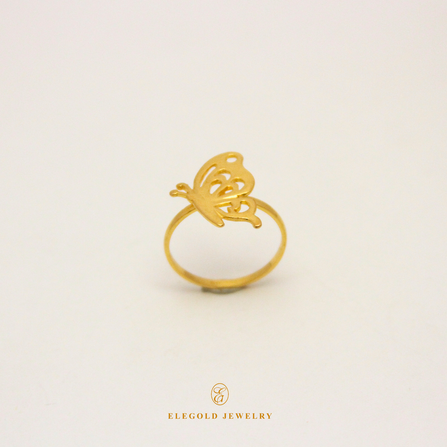 Butterfly Plain Gold Ring