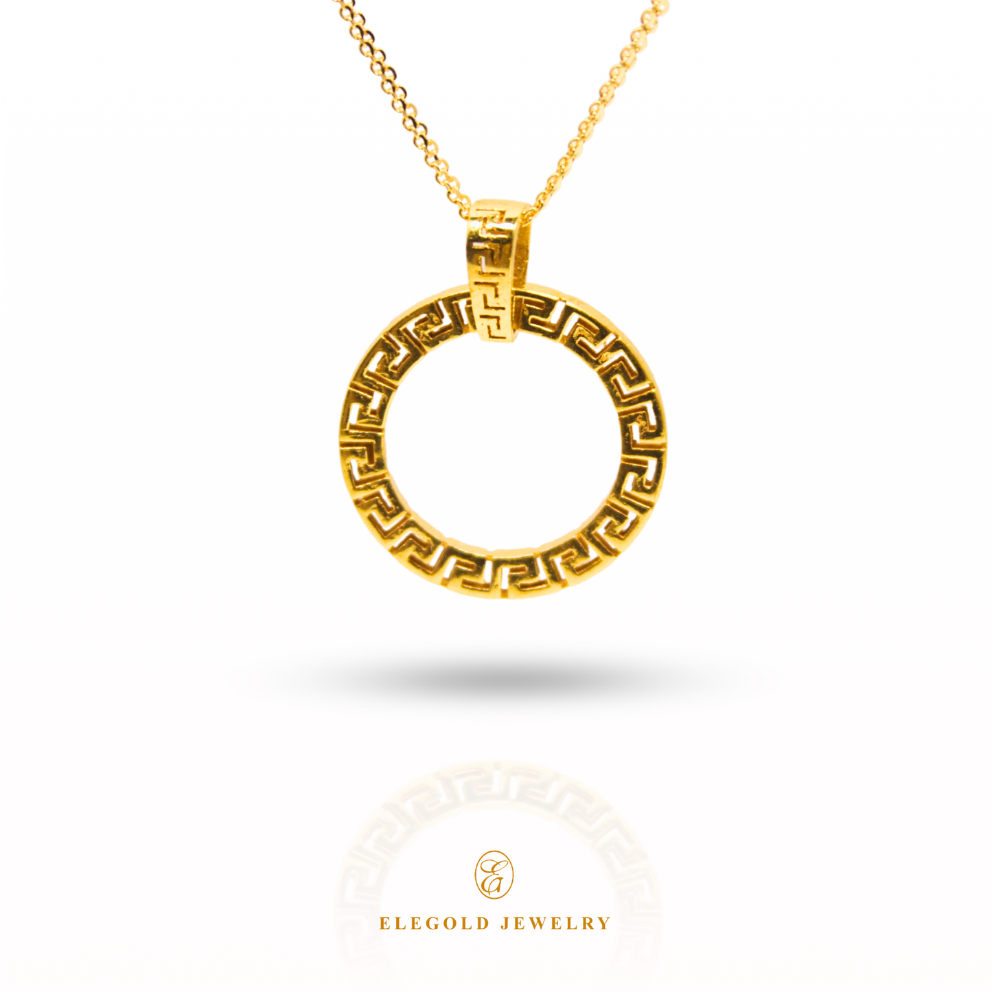 Solid Circle Gold Pendant