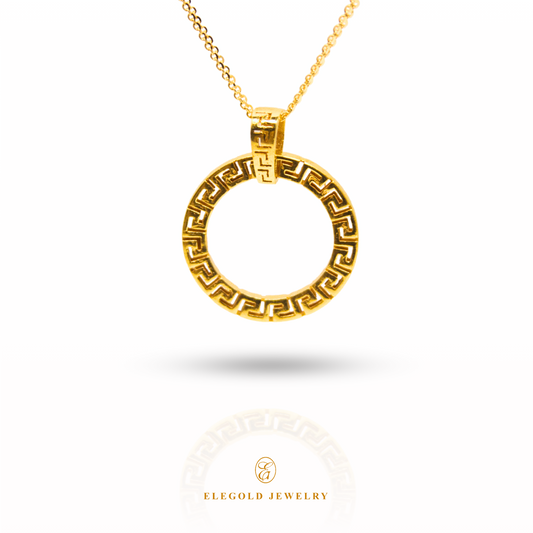 Solid Circle Gold Pendant