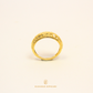 Shiny Cut Solid Gold Ring