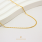 Double Row Curb Chain Necklace 916 Gold