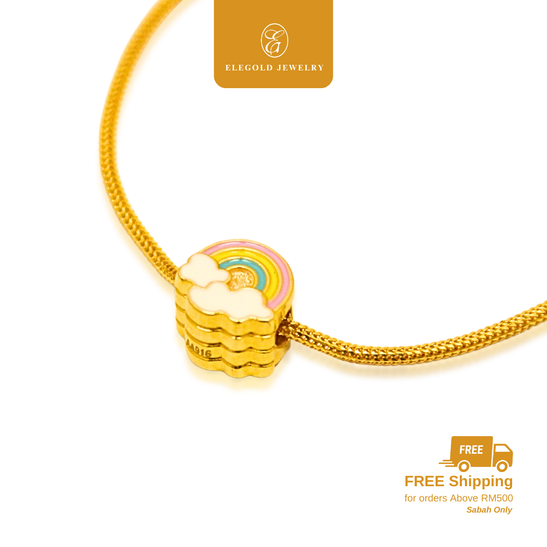 916 Rainbow Loket Charm Pendant Bajet | Elegold - 20RK0