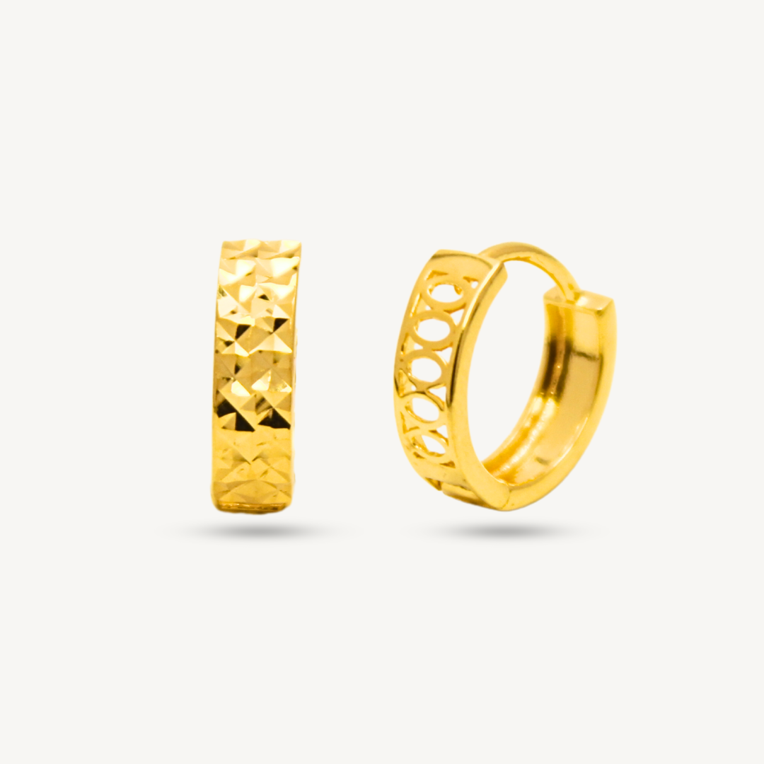 Mix & Match Shiny Plain Hoop Gold Pendant Elegold