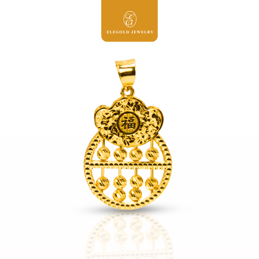 Abascus Prosperity Pendant Gold Pendant Elegold