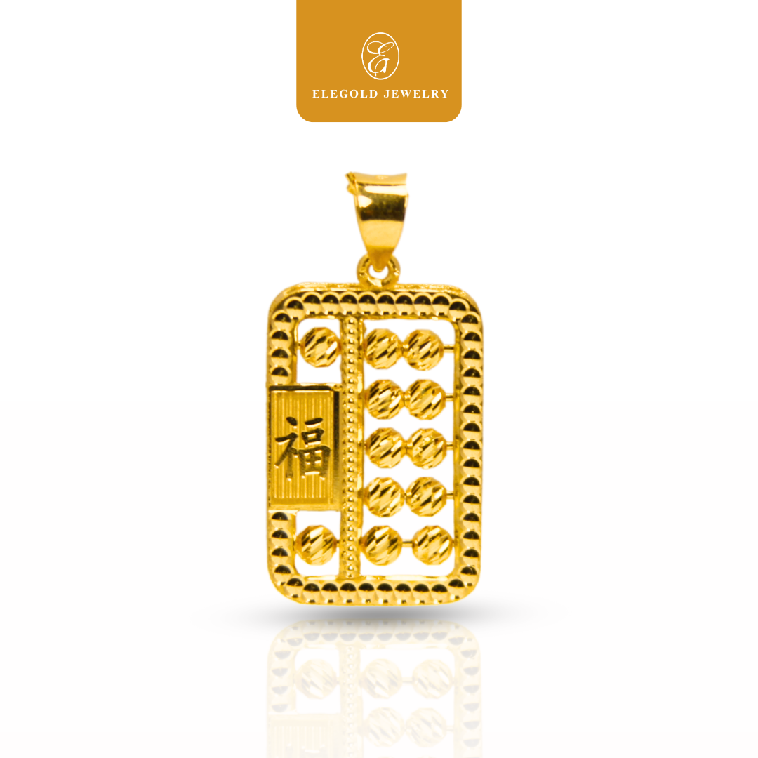 Abascus Prosperity Pendant Gold Pendant Elegold
