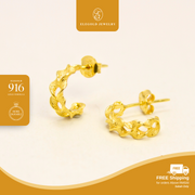 Twist Sandy Polish Clip Earrings Gold Earring Elegold