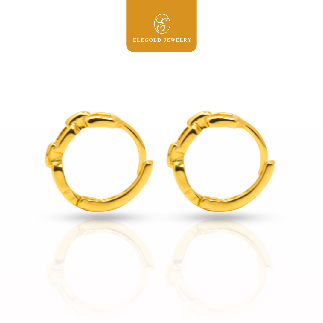 Polish Chain Clip Earrings Gold Earring Elegold