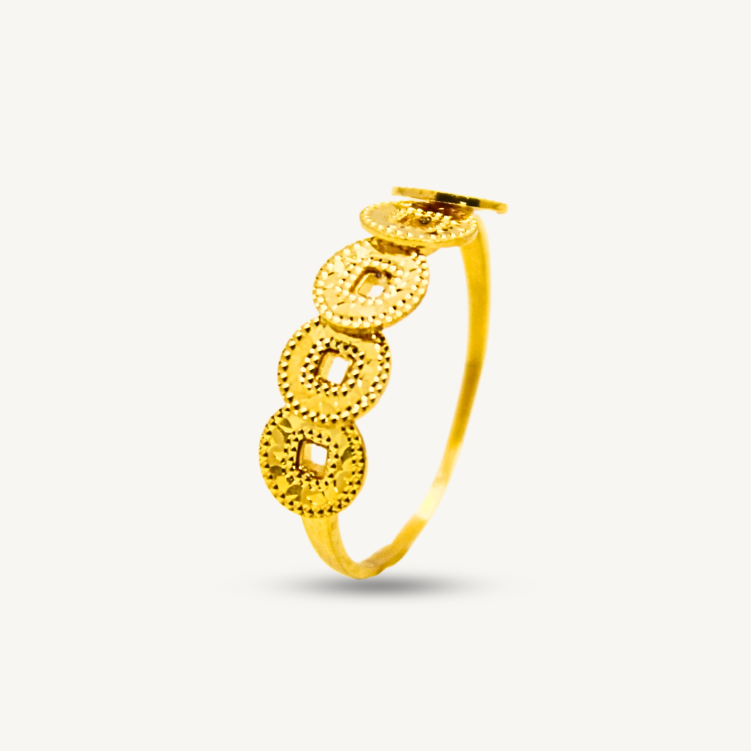 Prosperity Coin Ring Gold Ring Elegold