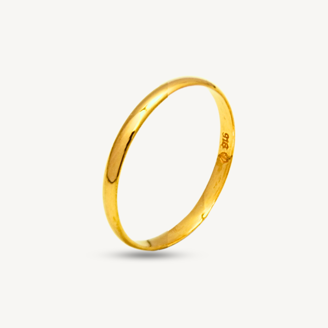 916G 1g Plain Classic Belan Rotan Ring Elegold - 20TGX