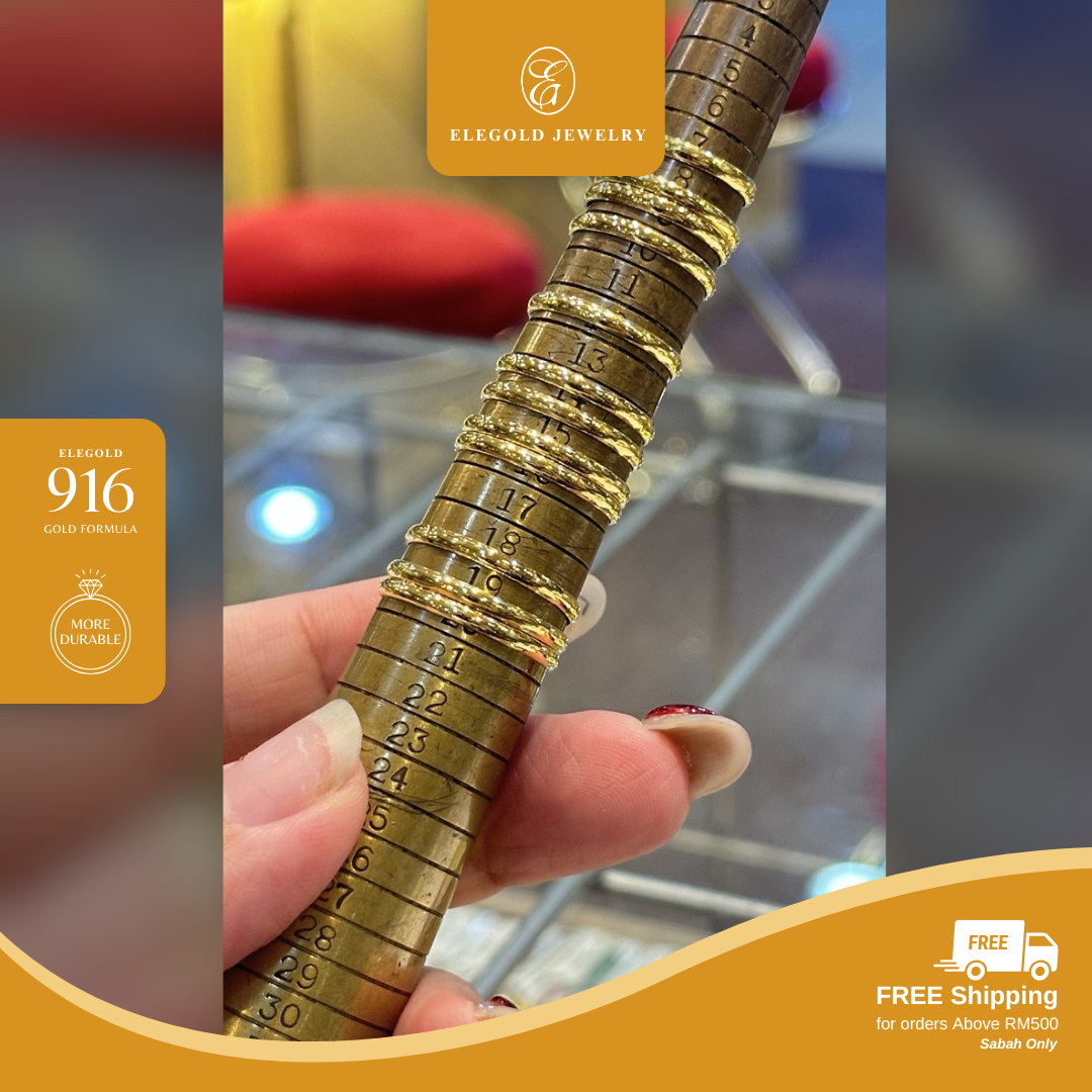 916G 1g Plain Classic Belan Rotan Ring Elegold - 20TGX