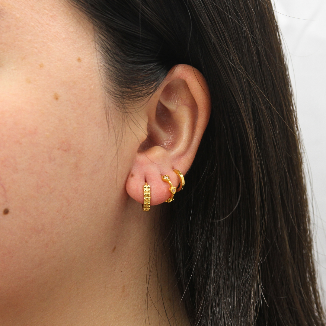 Plain Square Hoop Gold Earring Elegold