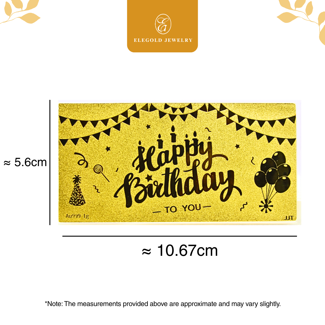 999G/24K 1g Gold Wafer Anniversary