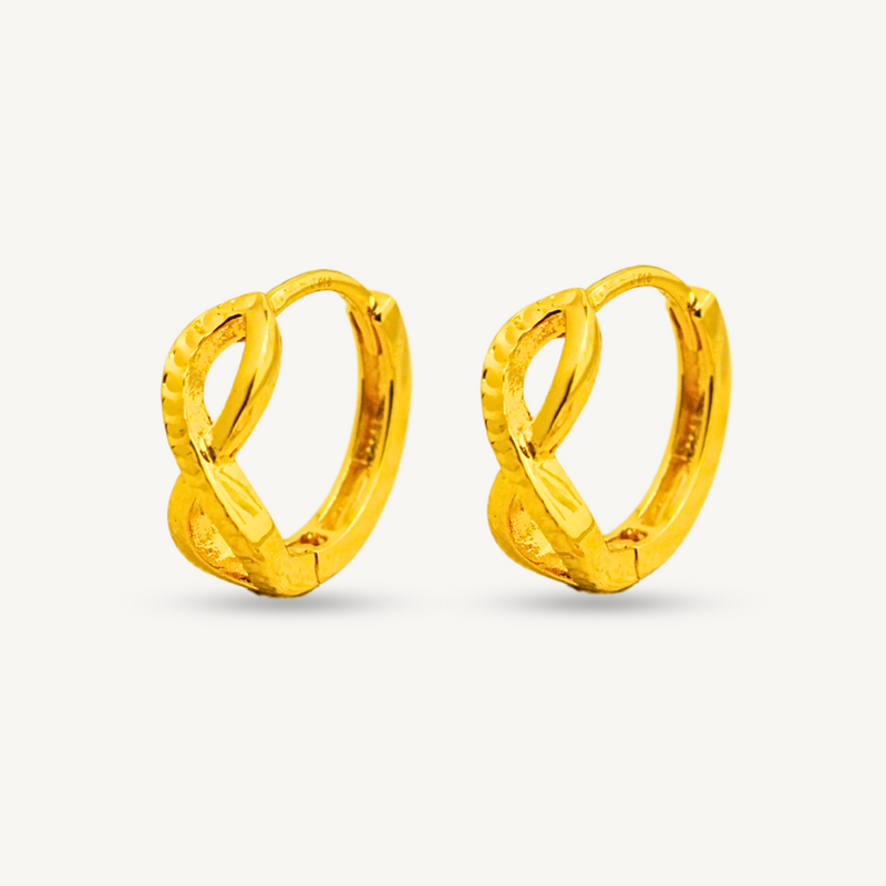 916G 2g Plain Infinity Minimalist Earring Elegold - 20TLS