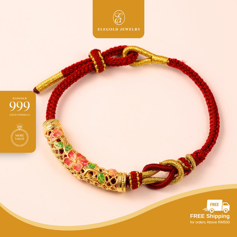 999G [0.5g] Trendy Buluh Perindu Charm Rope Set Pendant Elegold - 20TPD