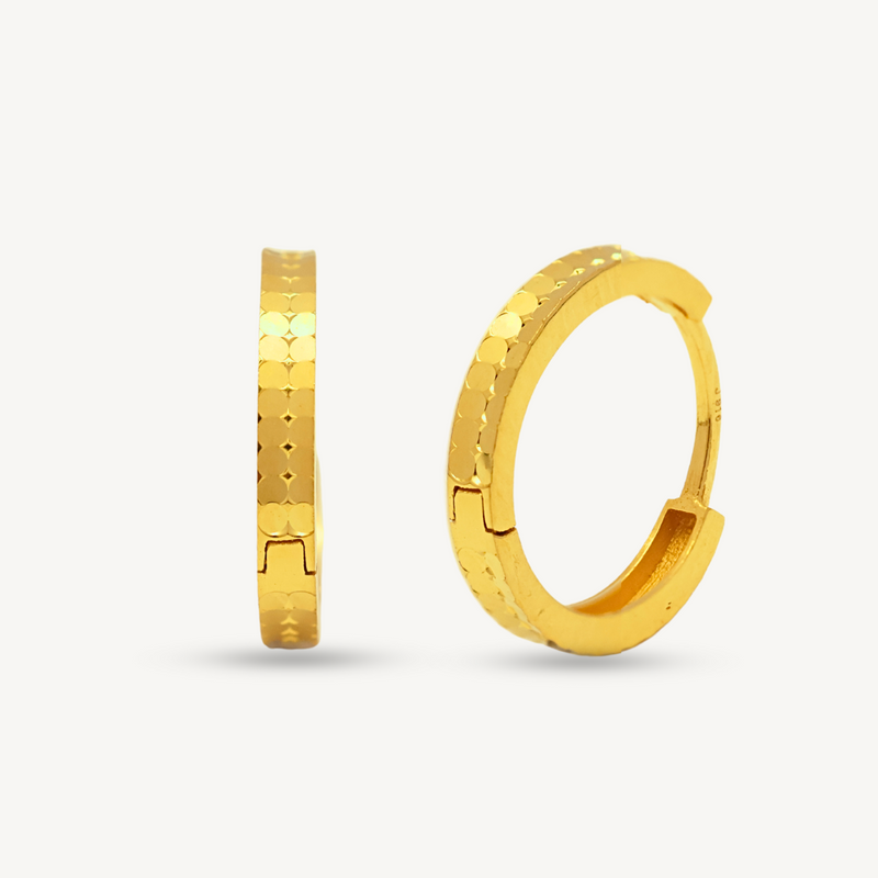 916G 1g Shattered Ice Thin Earring Elegold - 20TPX