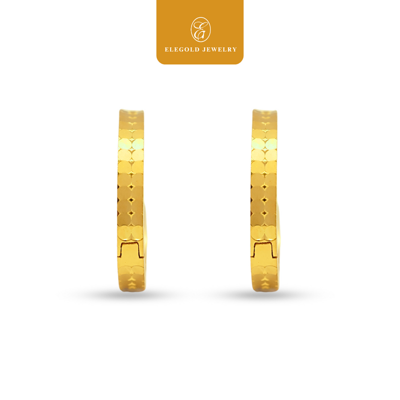 916G 1g Shattered Ice Thin Earring Elegold - 20TPX