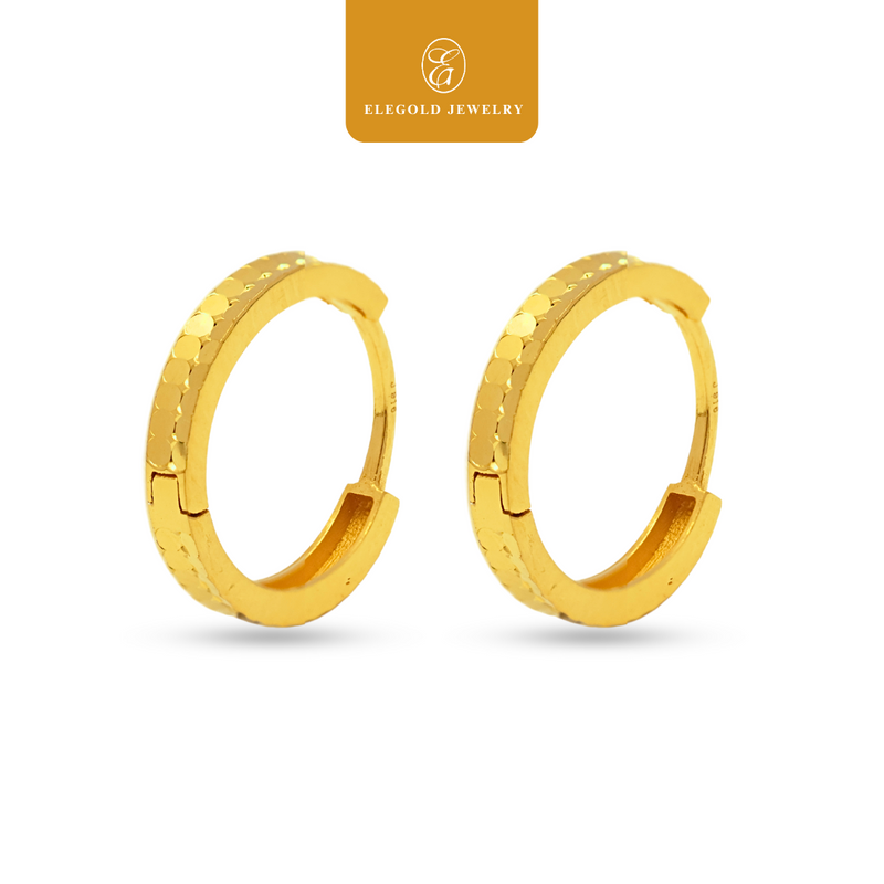 916G 1g Shattered Ice Thin Earring Elegold - 20TPX