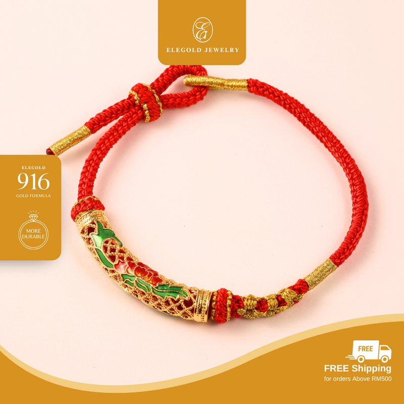 916G [0.5g] Trendy Buluh Perindu Charm Rope Set Pendant Elegold - 20TQV