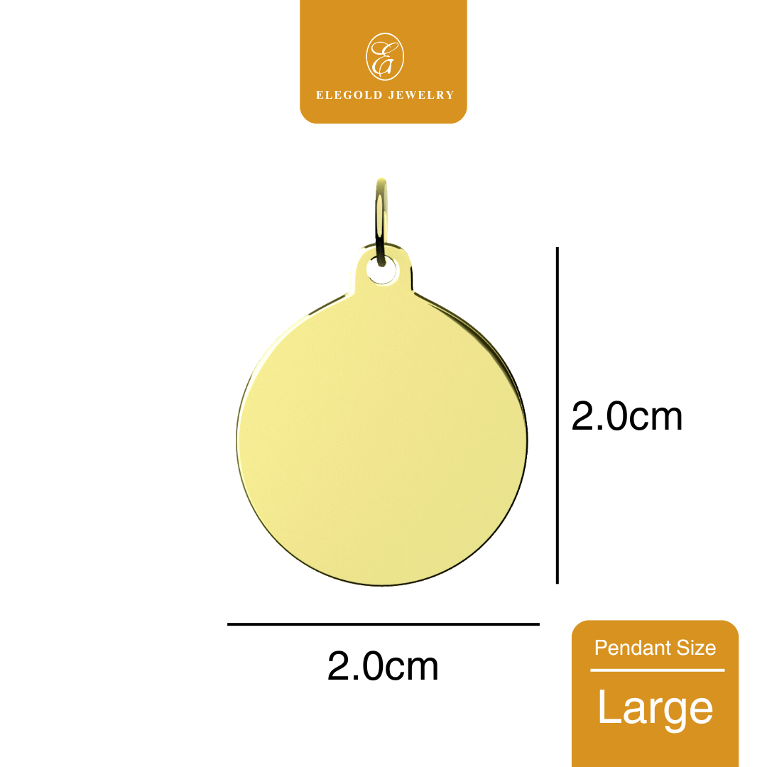 Round Personalized Engraving Pendant