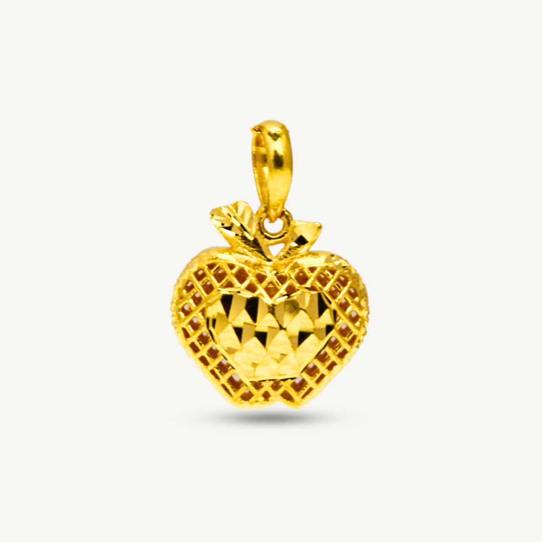 Apply Shiny Cut Gold Pendant Elegold