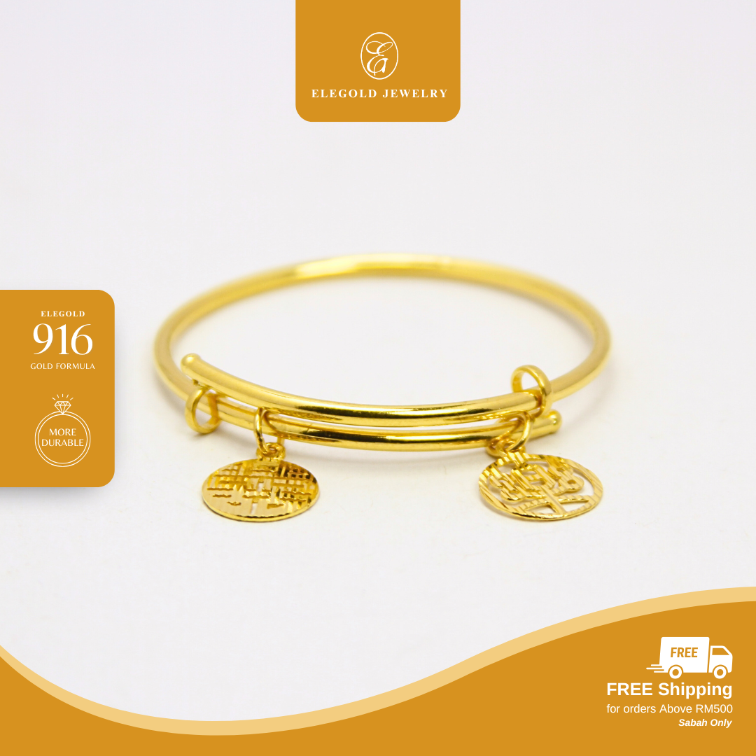 Shiny Prosperity Bangle | Baby Kanak | Gold Bangle Elegold
