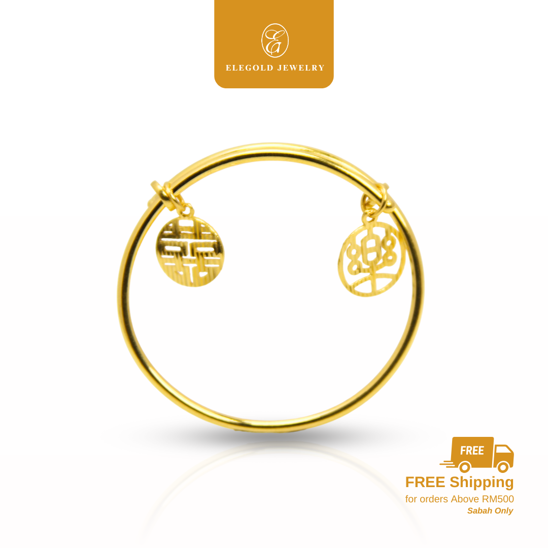 Shiny Prosperity Bangle | Baby Kanak | Gold Bangle Elegold