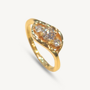 916 Gold Custom GIA Certified Diamond Ring