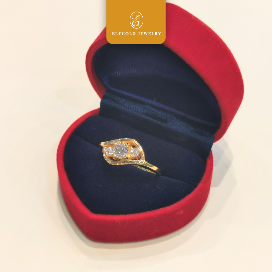 916 Gold Custom GIA Certified Diamond Ring