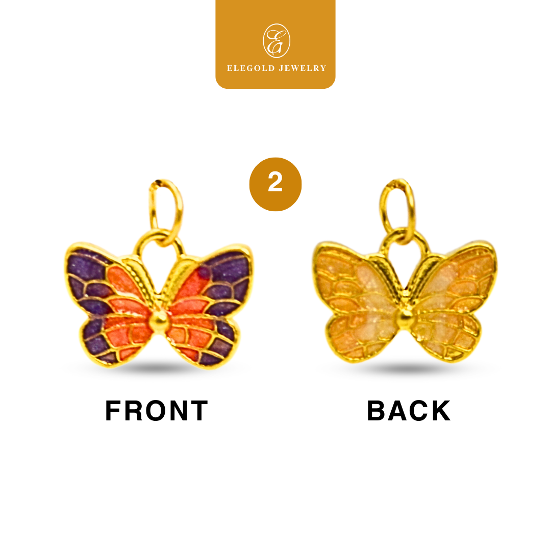 0.2g  999G Viral Butterfly Pendant Gold Pendant Elegold