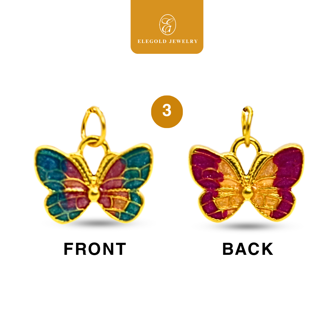 0.2g  999G Viral Butterfly Pendant Gold Pendant Elegold