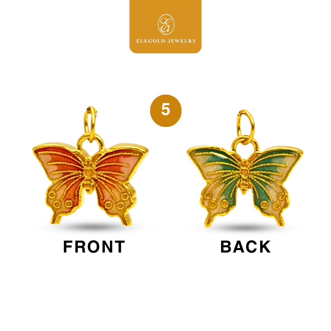 0.2g  999G Viral Butterfly Pendant Gold Pendant Elegold