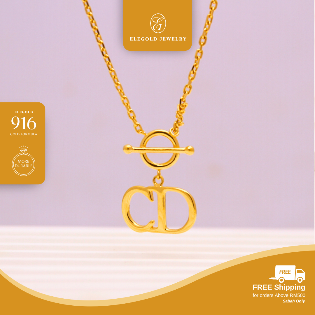 916G Luxury Choker Necklace Pendant Set Necklace Elegold - 20RRV