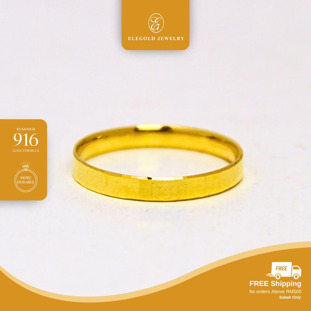 Plain Comfort Fit Wedding Gold Ring Elegold