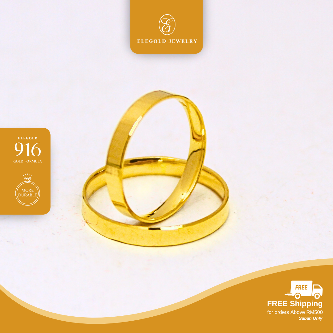 Plain Comfort Fit Wedding Gold Ring Elegold