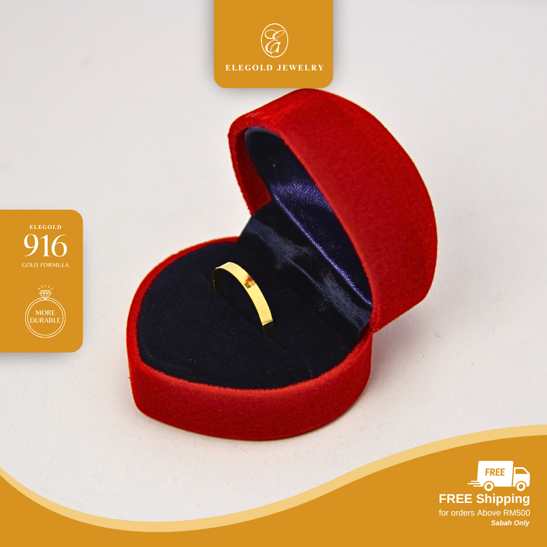 Plain Comfort Fit Wedding Gold Ring Elegold