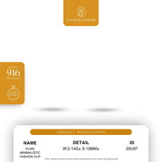 Elegold 916G Plain Minimalistic Fashion Clip Earring Subang Anting-Anting - 20U97